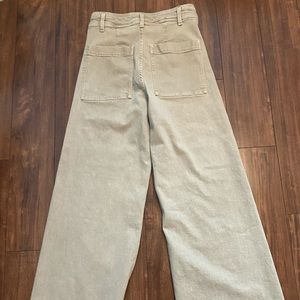 Zara Tan Wide Leg Jeans